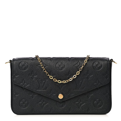 Louis Vuitton Empreinte Pochette Felicie Chain Wallet Black 1 of 5