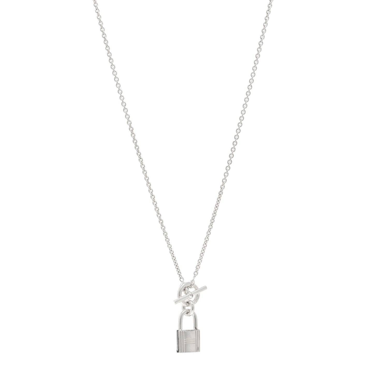 Sterling Silver Cadenas Kelly Lock Pendant Necklace