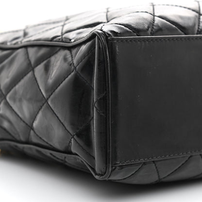 Chanel Patent Quilted Shoulder Bag Black 9 of 10