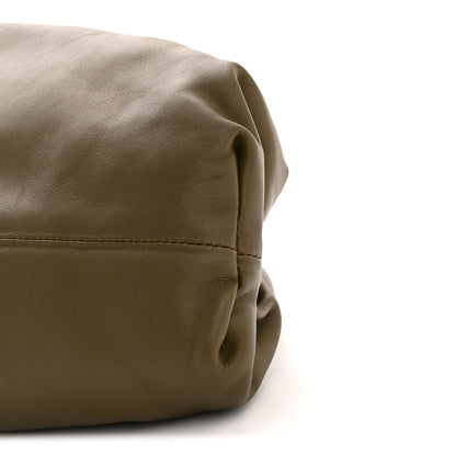 Bottega Veneta Smooth Butter Calf The Pouch Oversized Clutch Kaki Fondent 10 of 10