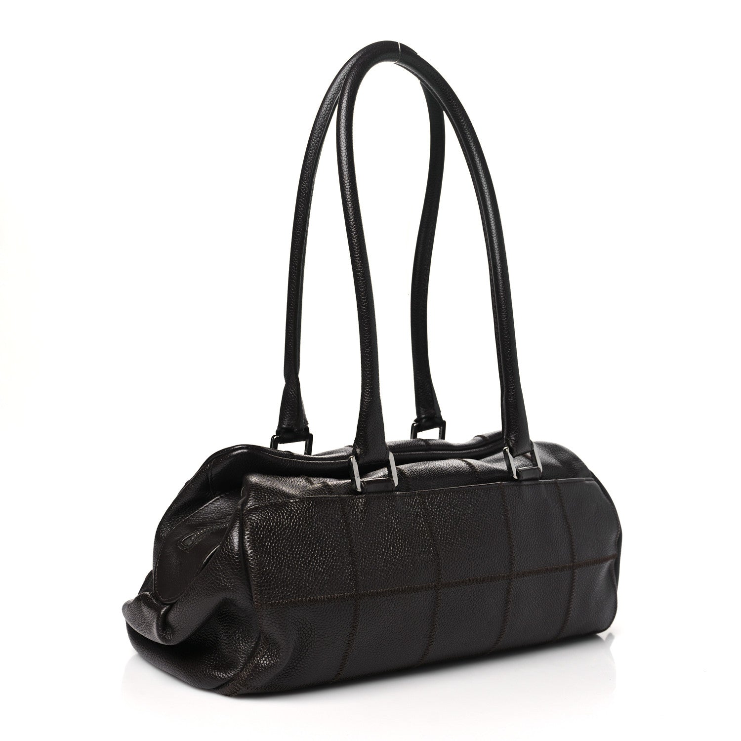 Chanel Caviar Square Stitched Tote Dark Brown 3 of 12