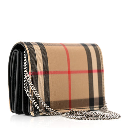 Burberry Vintage Check Jessie TB Crossbody Black 3 of 9