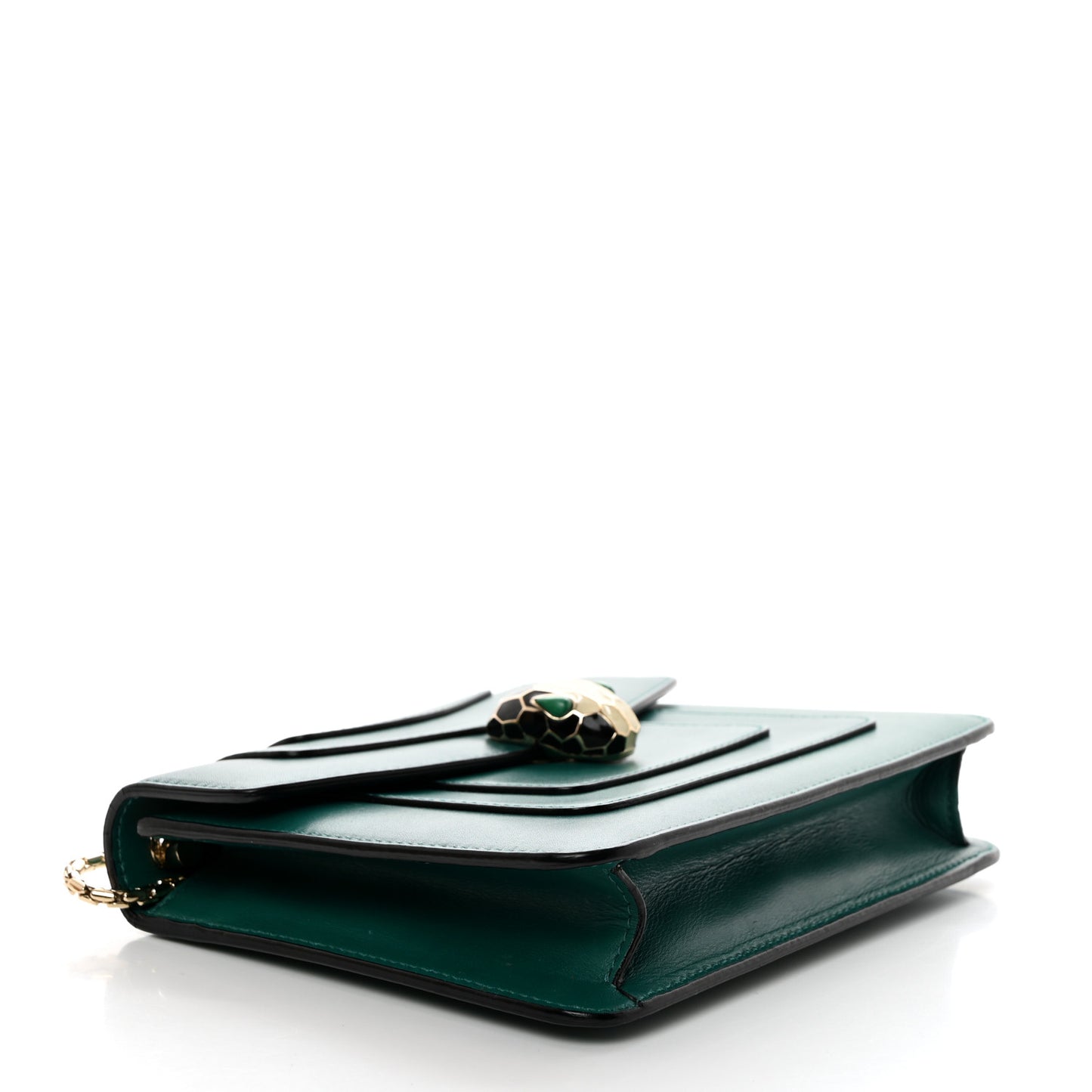 Calfskin Small Serpenti Forever Snake Strap Crossbody Bag Emerald Green