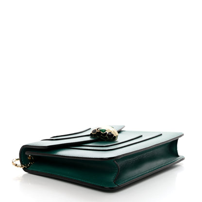 Bulgari Calfskin Small Serpenti Forever Snake Strap Crossbody Bag Emerald Green 5 of 11