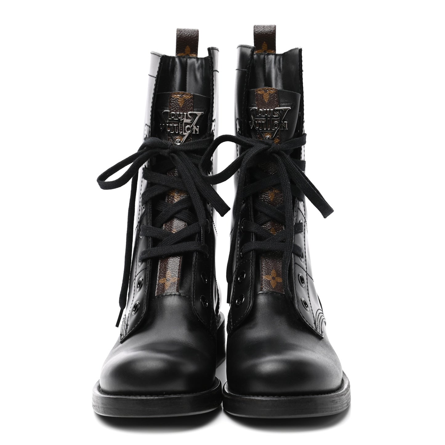 Calfskin Monogram Metropolis Flat Ranger Boots 39 Black