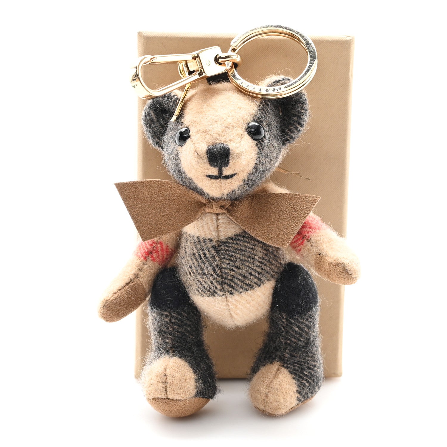 Burberry Cashmere House Check Thomas Bear Bag Charm Camel 4 of 4