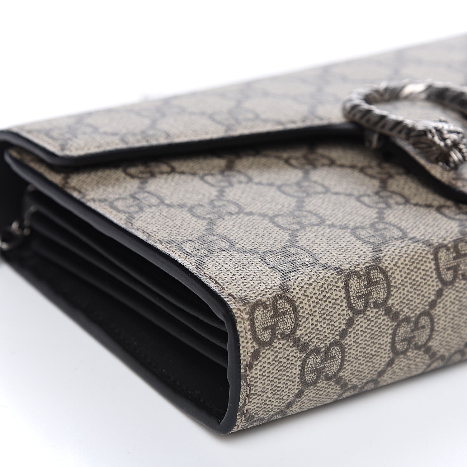 Gucci GG Supreme Monogram Mini Dionysus Chain Wallet Beige Black 7 of 9