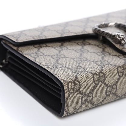 Gucci GG Supreme Monogram Mini Dionysus Chain Wallet Beige Black 7 of 9