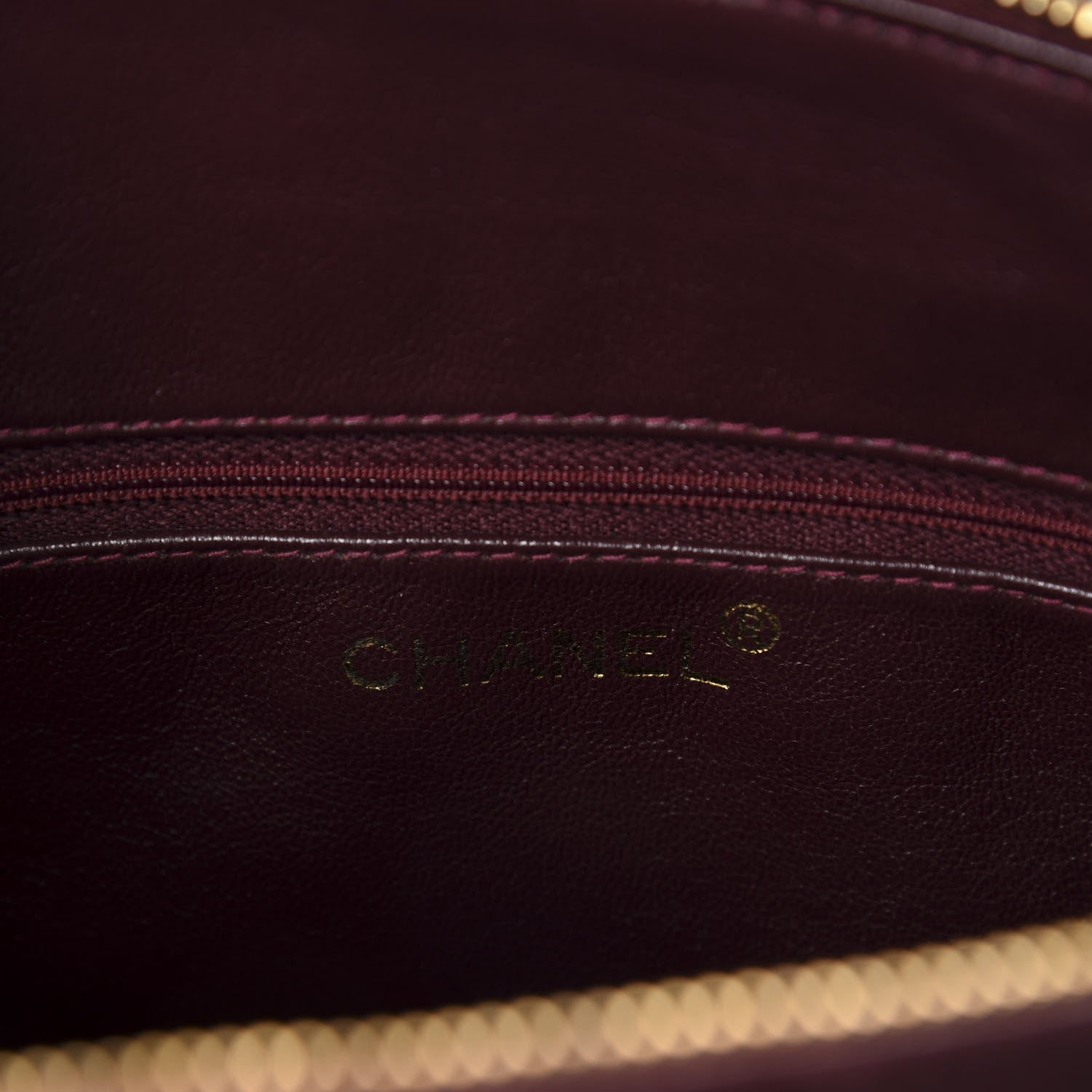 Chanel Caviar Quilted Camera Case Burgundy 10 of 12