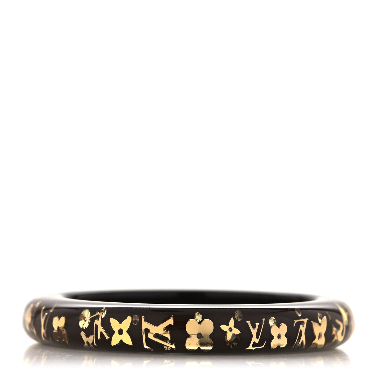 Louis Vuitton Resin Swarovski Medium Inclusion Bracelet PM Marron 1 of 3