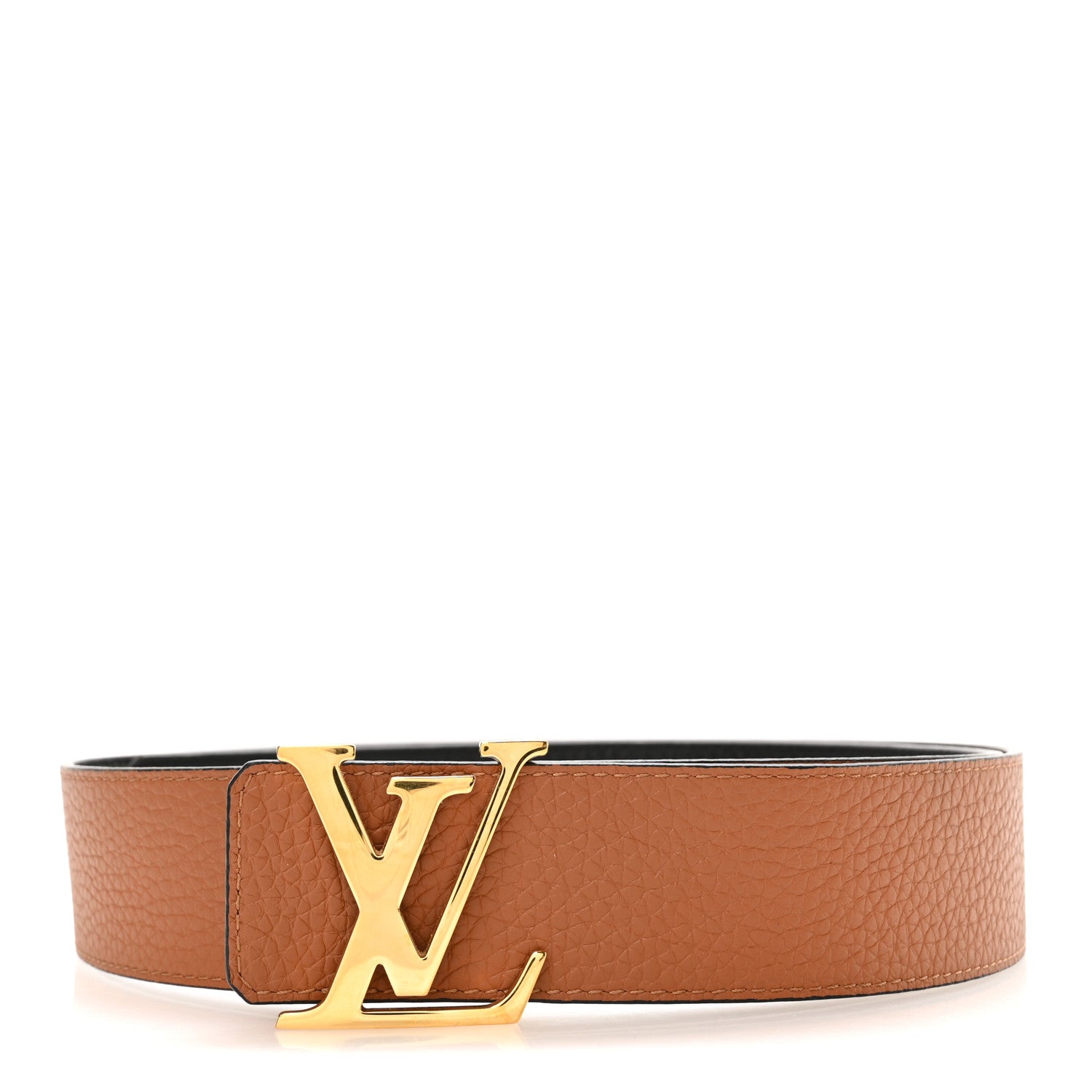Louis Vuitton Taurillon Calfskin 30mm LV Initiales Reversible Belt 85 34 Black 2 of 8