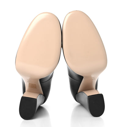 Gucci Malaga Kid Pearl Embellished Willow Loafer Pumps 39.5 Black 5 of 8