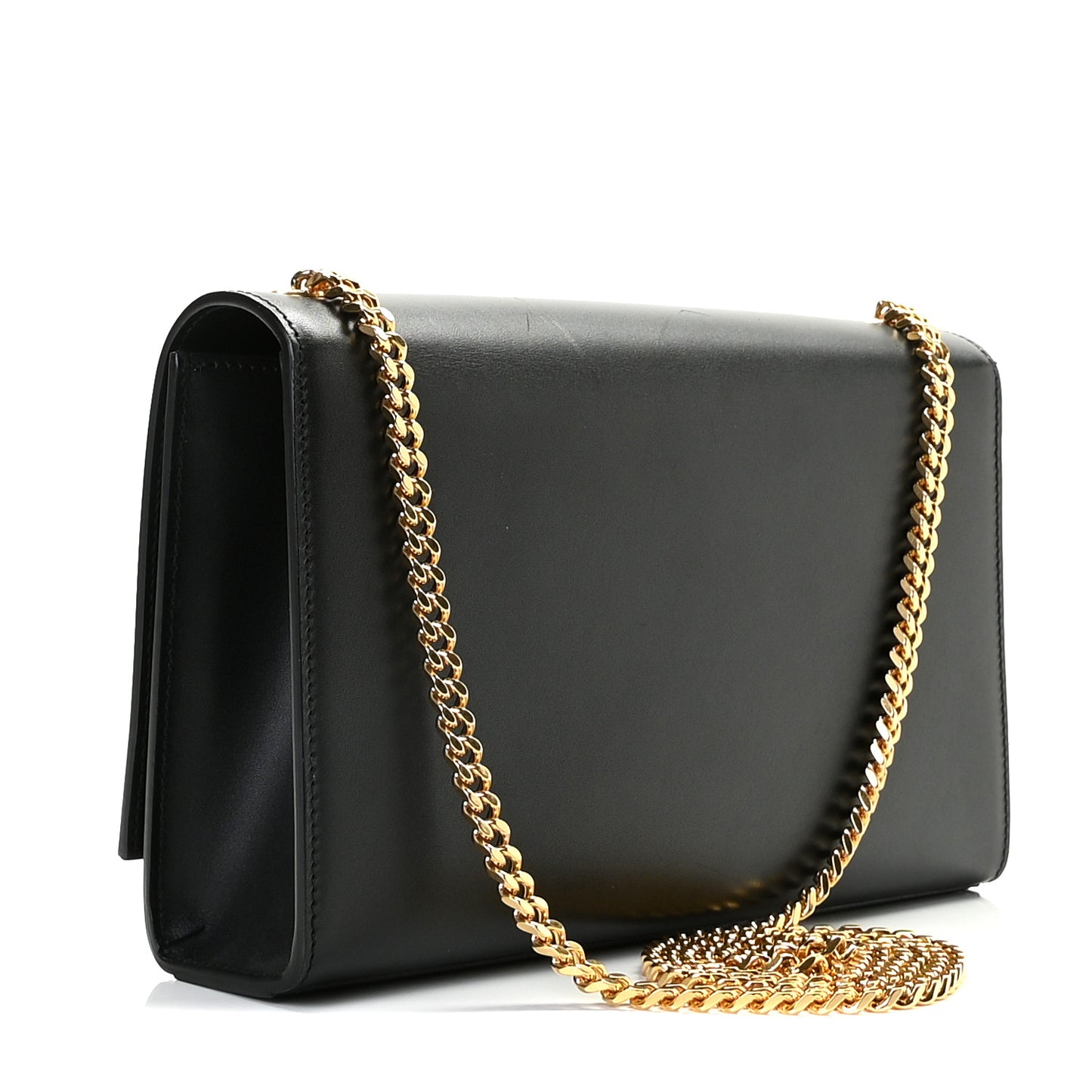 Smooth Calfskin Medium Classic Monogram Kate Tassel Satchel Black