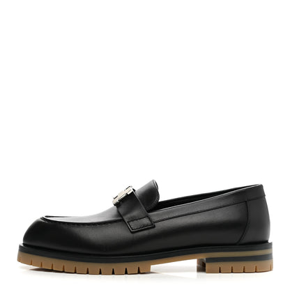 Hermes Calfskin Womens Faubourg Loafers 36 Black 1 of 9