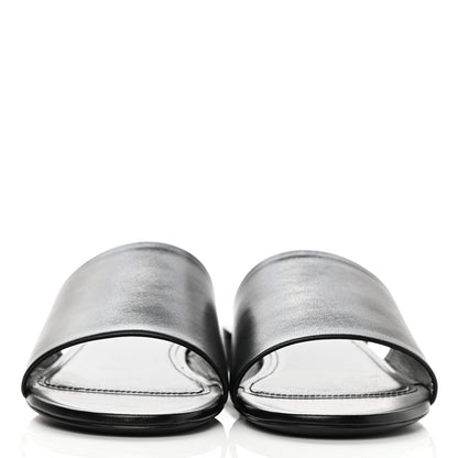 Balenciaga Shiny Smooth Sheepskin Box Flat Sandals 35.5 Black 2 of 9