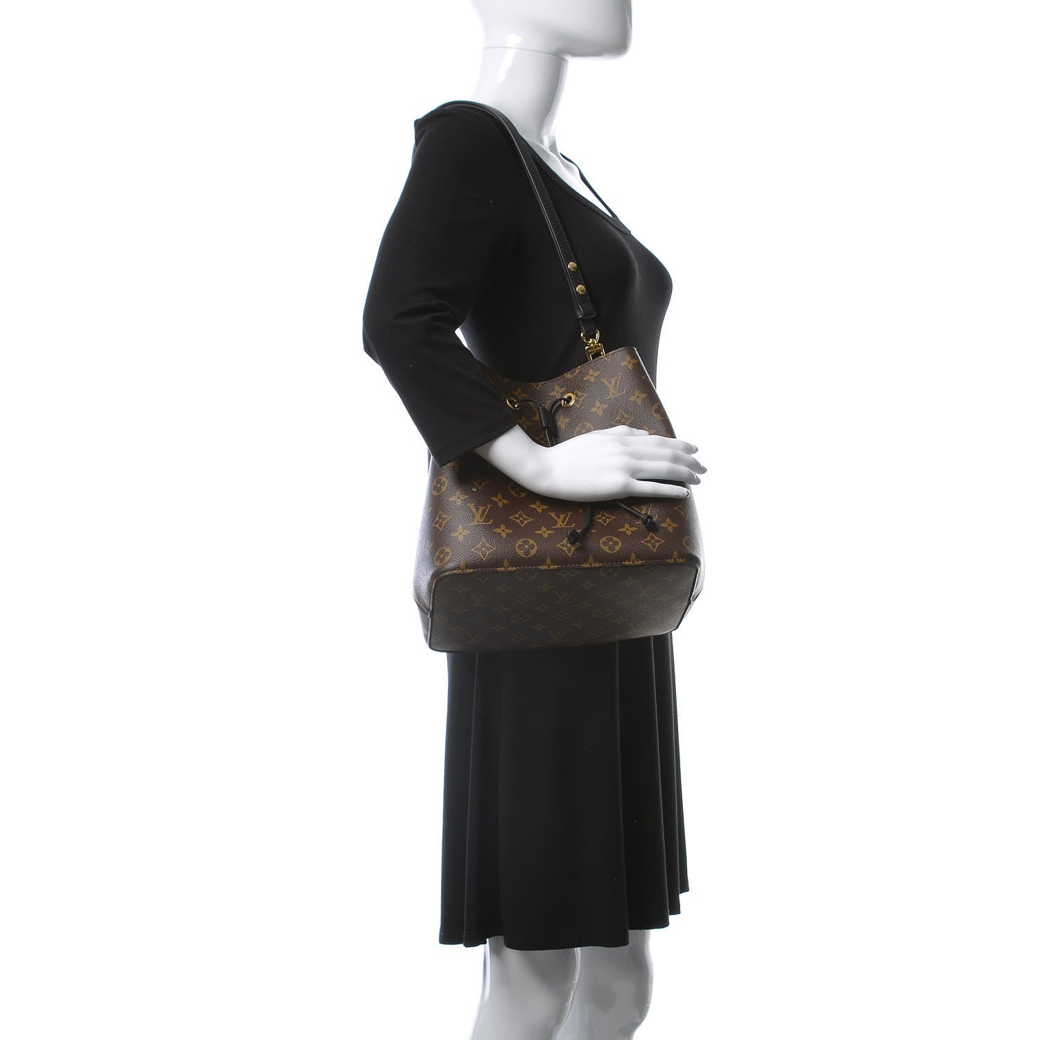 Louis Vuitton Monogram Neonoe MM Black 2 of 11