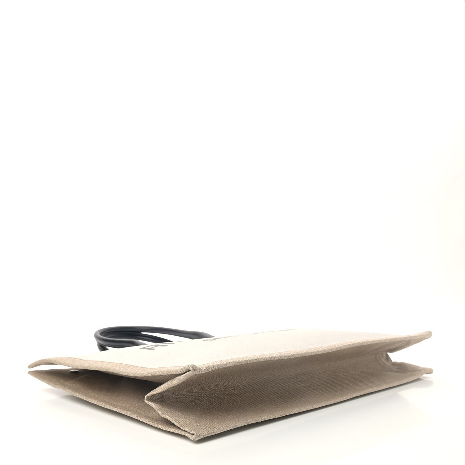 Saint Laurent Linen Calfskin Rive Gauche Tote Optic White 3 of 5