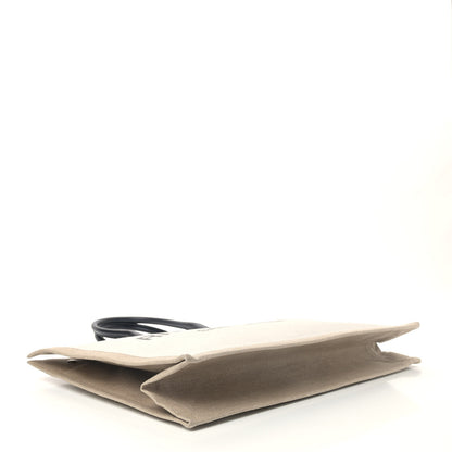 Saint Laurent Linen Calfskin Rive Gauche Tote Optic White 3 of 5
