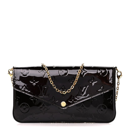 Louis Vuitton Vernis Pochette Felicie Chain Wallet Amarante 1 of 11