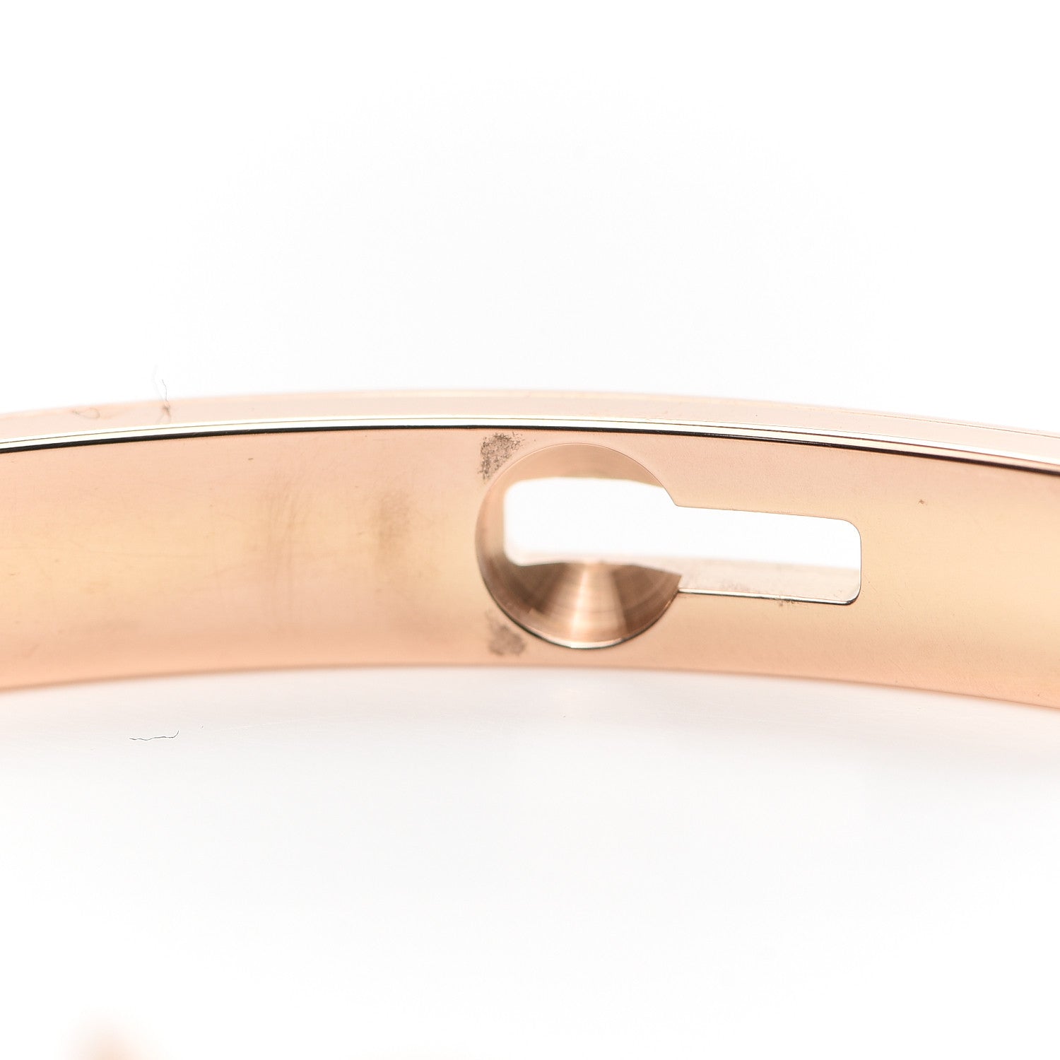 Hermes 18K Rose Gold Diamond PM Kelly Pave Bracelet SH 5 of 6