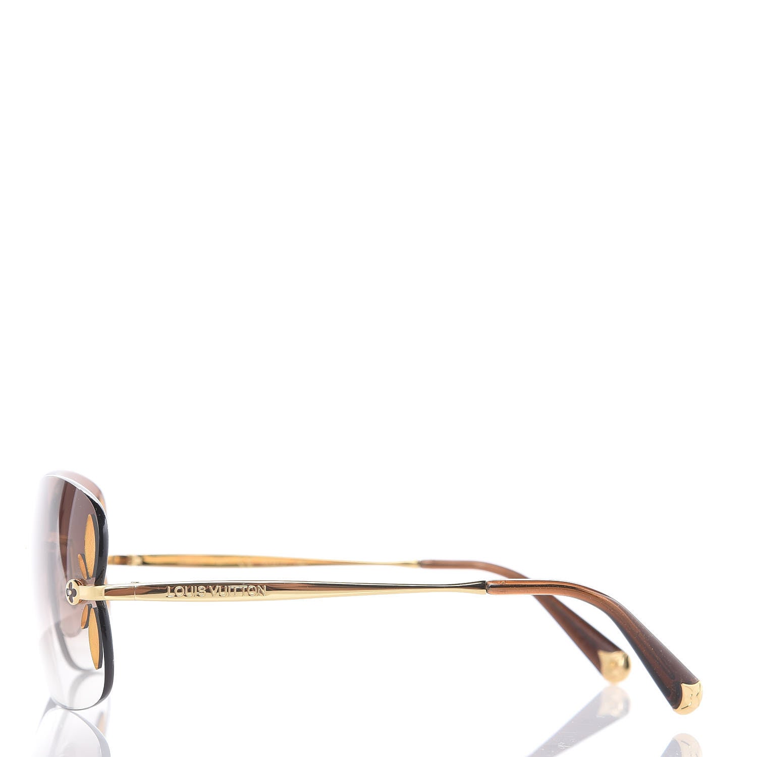 Louis Vuitton Lily Sunglasses Z0371U Brown Glitter 2 of 7