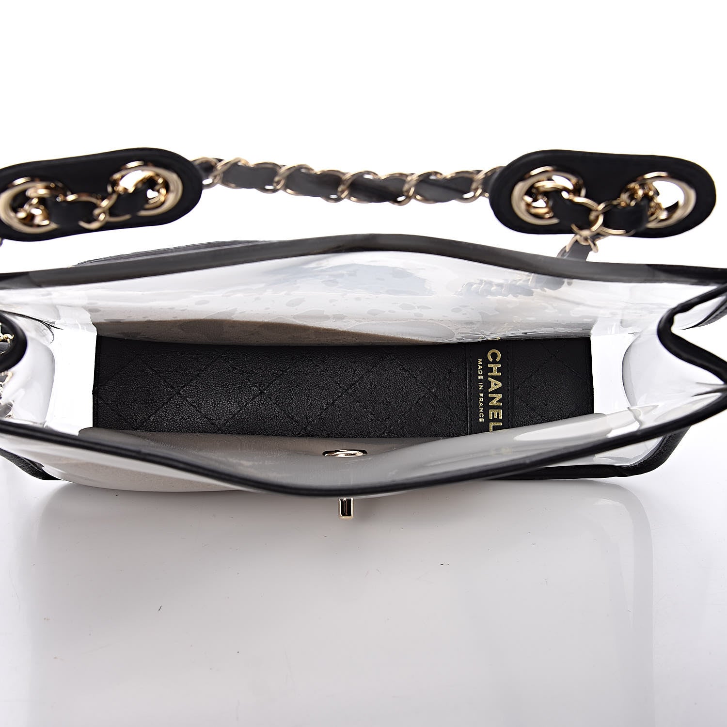 Chanel Lambskin PVC Medium Coco Sand Flap Black 5 of 14