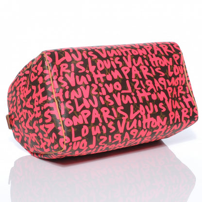 Louis Vuitton Monogram Graffiti Speedy 30 Fuchsia 4 of 7