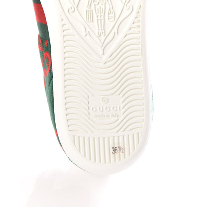 Gucci Terry Cloth GG Monogram Web Womens Ace Sneakers 36.5 Green Red 5 of 8