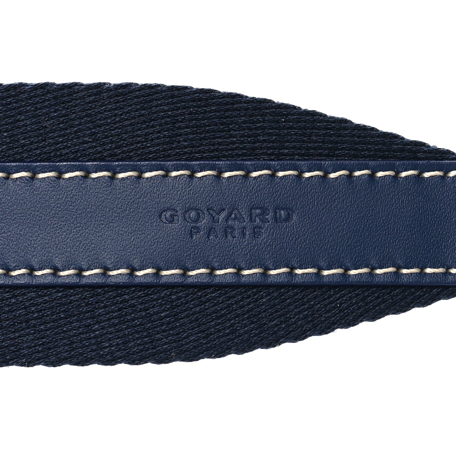 Goyard Canvas Calfskin Adjustable Shoulder Strap Navy Blue 4 of 5