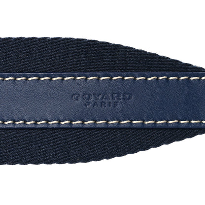 Goyard Canvas Calfskin Adjustable Shoulder Strap Navy Blue 4 of 5