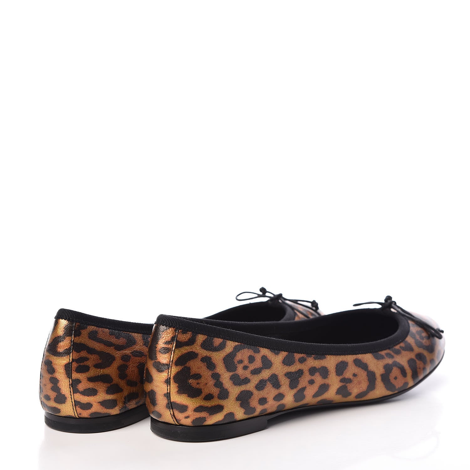 Saint Laurent Leopard Lame Double Cat Ballet Class Flats 38 4 of 8