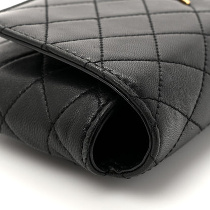 Saint Laurent Lambskin Quilted Gaby Phone Holder Crossbody Bag Black 16 of 16