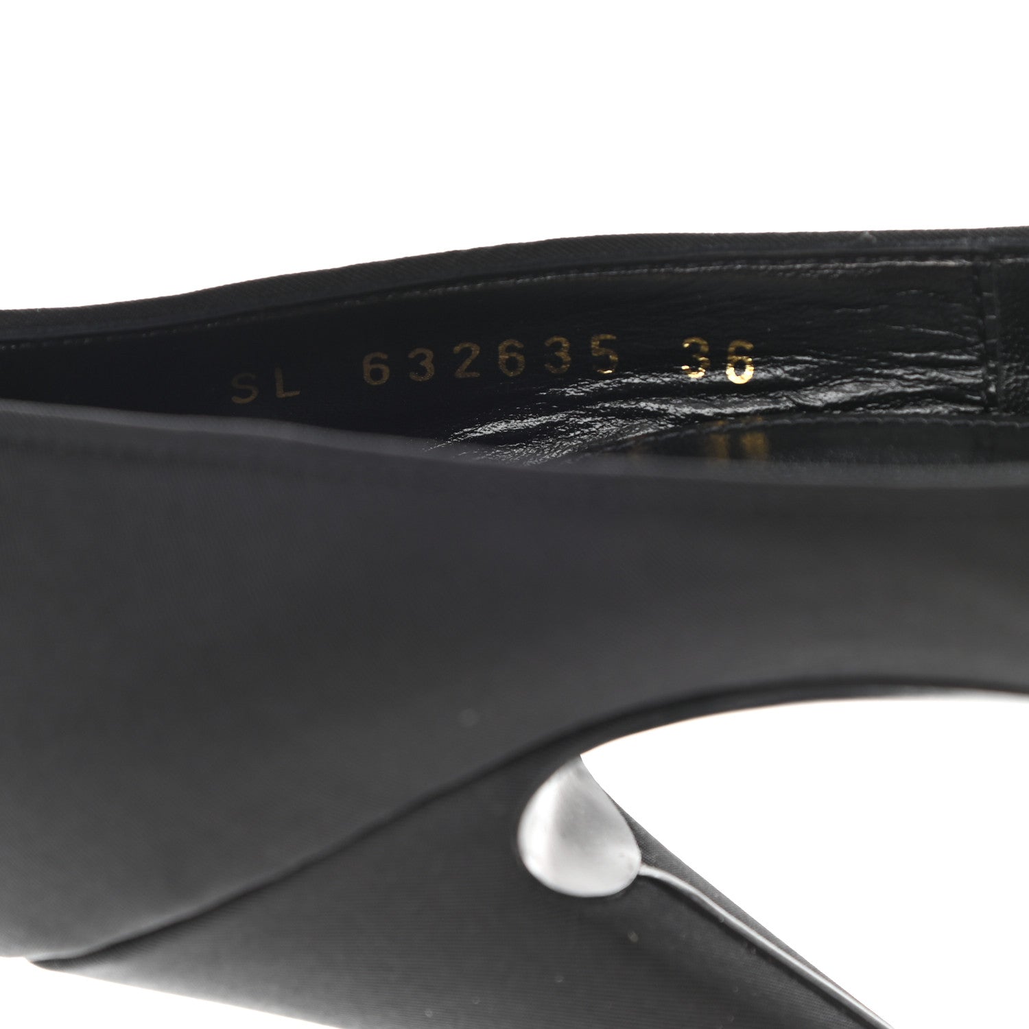 Saint Laurent Canvas Faille Paris 95 Pumps 36 Black 8 of 9