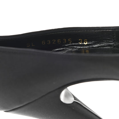 Saint Laurent Canvas Faille Paris 95 Pumps 36 Black 8 of 9