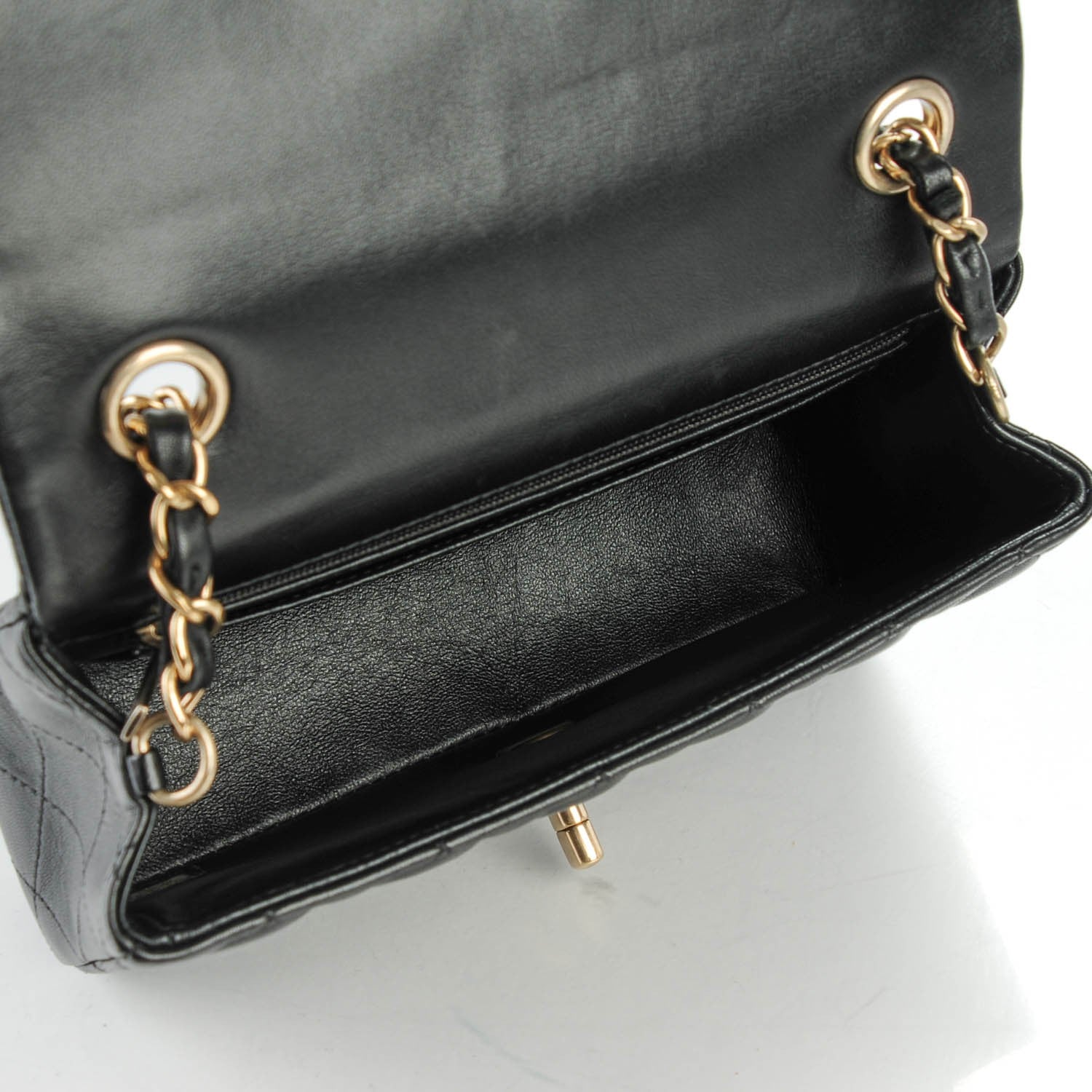 Chanel Lambskin Quilted Mini Rectangular Flap Black 6 of 8