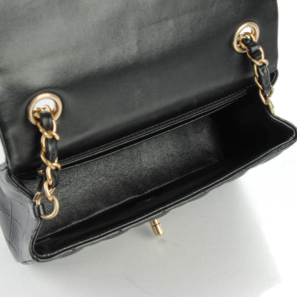 Chanel Lambskin Quilted Mini Rectangular Flap Black 6 of 8