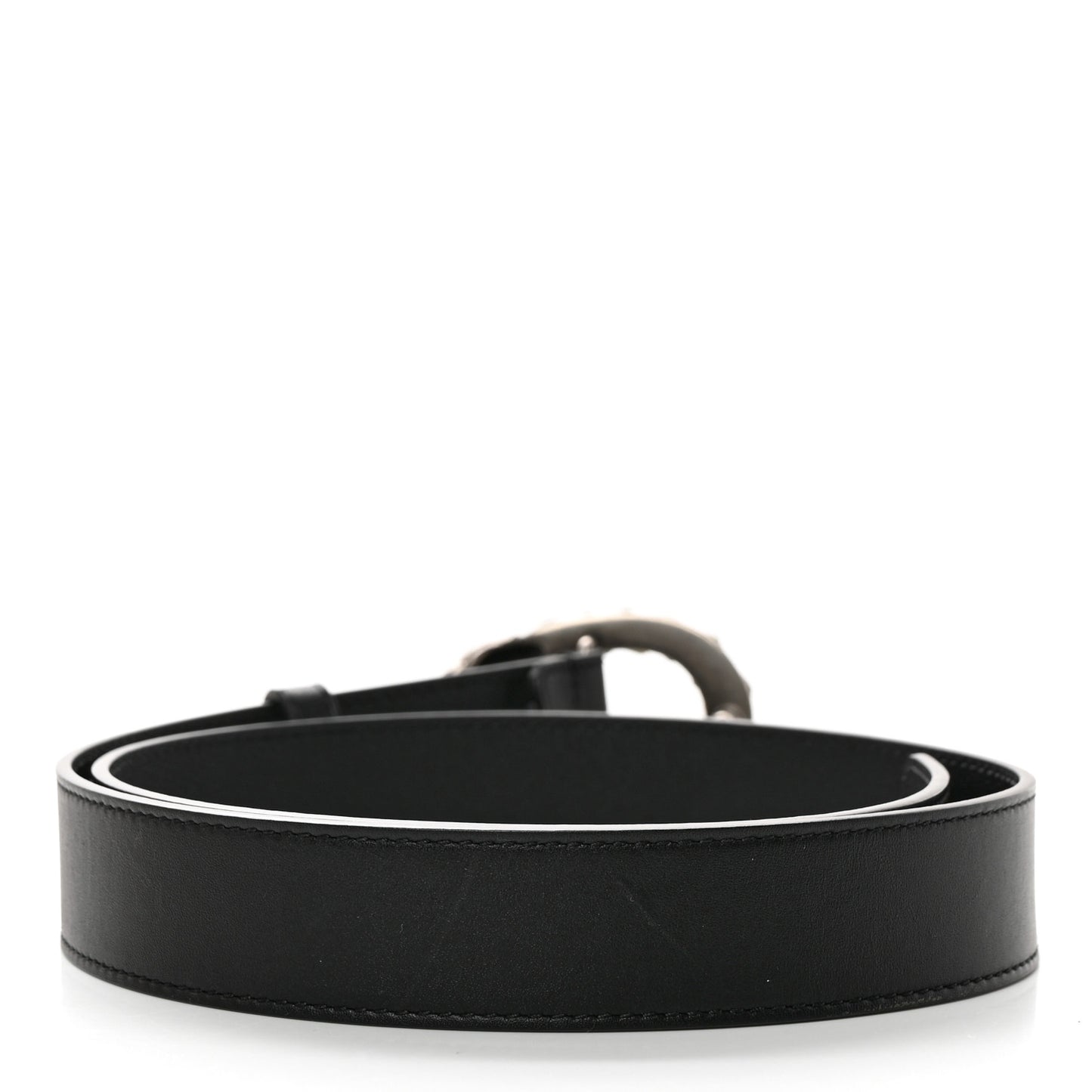 Moon Calfskin Crystal Dionysus 30mm Belt 75 30 Black Black Diamond