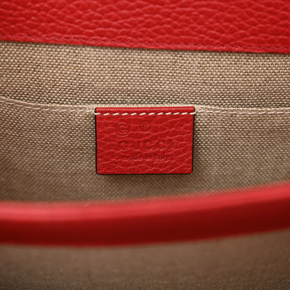 Gucci Dollar Calfskin Small Interlocking G Shoulder Bag Red 7 of 11