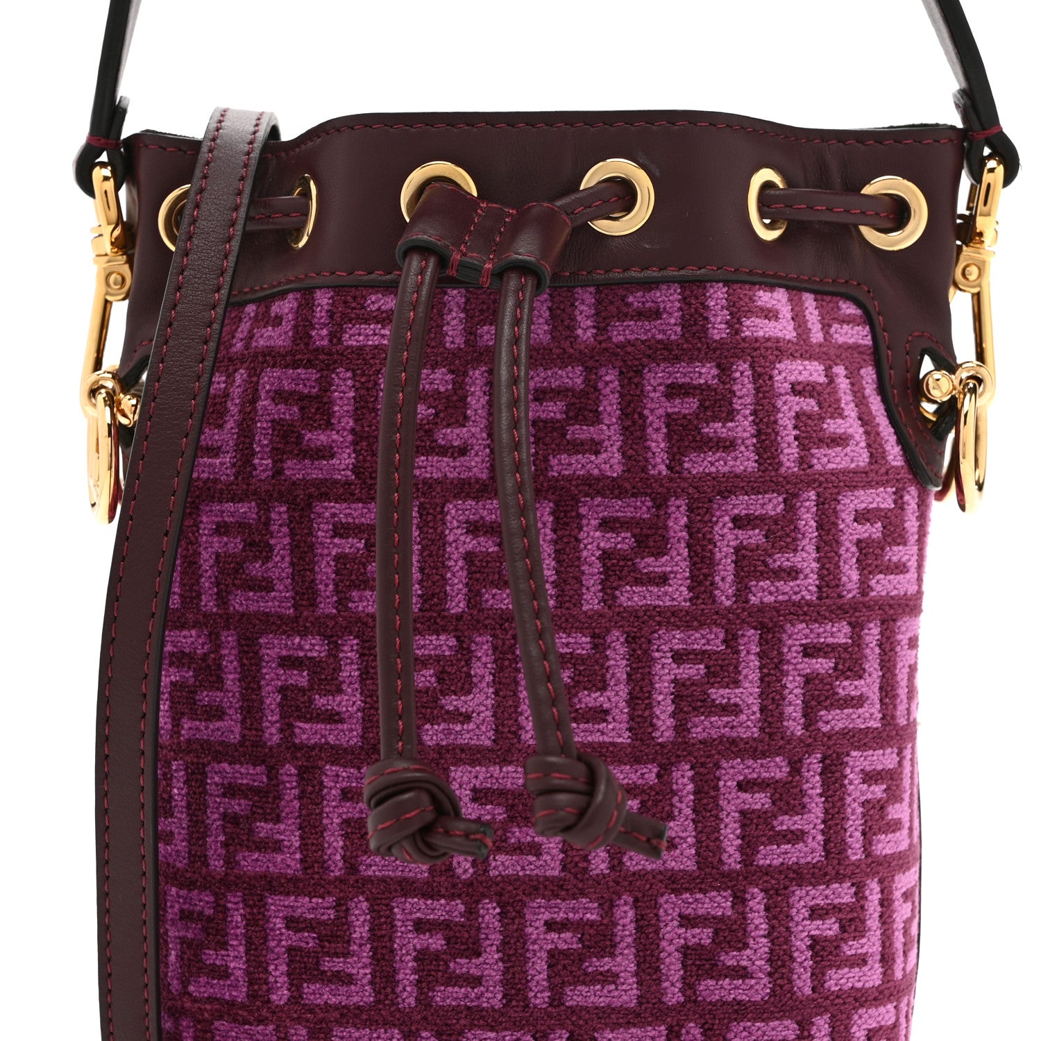 Fendi Chenille Vitello F is Fendi Micro FF Mini Mon Tresor Bucket