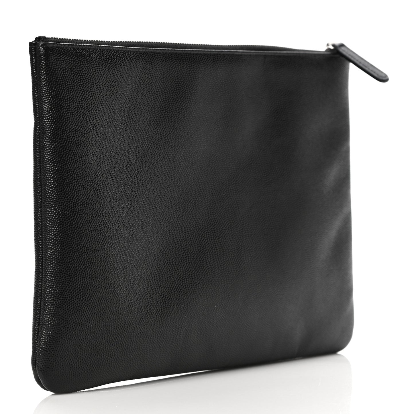 Caviar Studded Medium Deauville Pouch Black