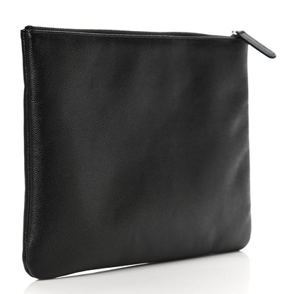 Chanel Caviar Studded Medium Deauville Pouch Black 3 of 10