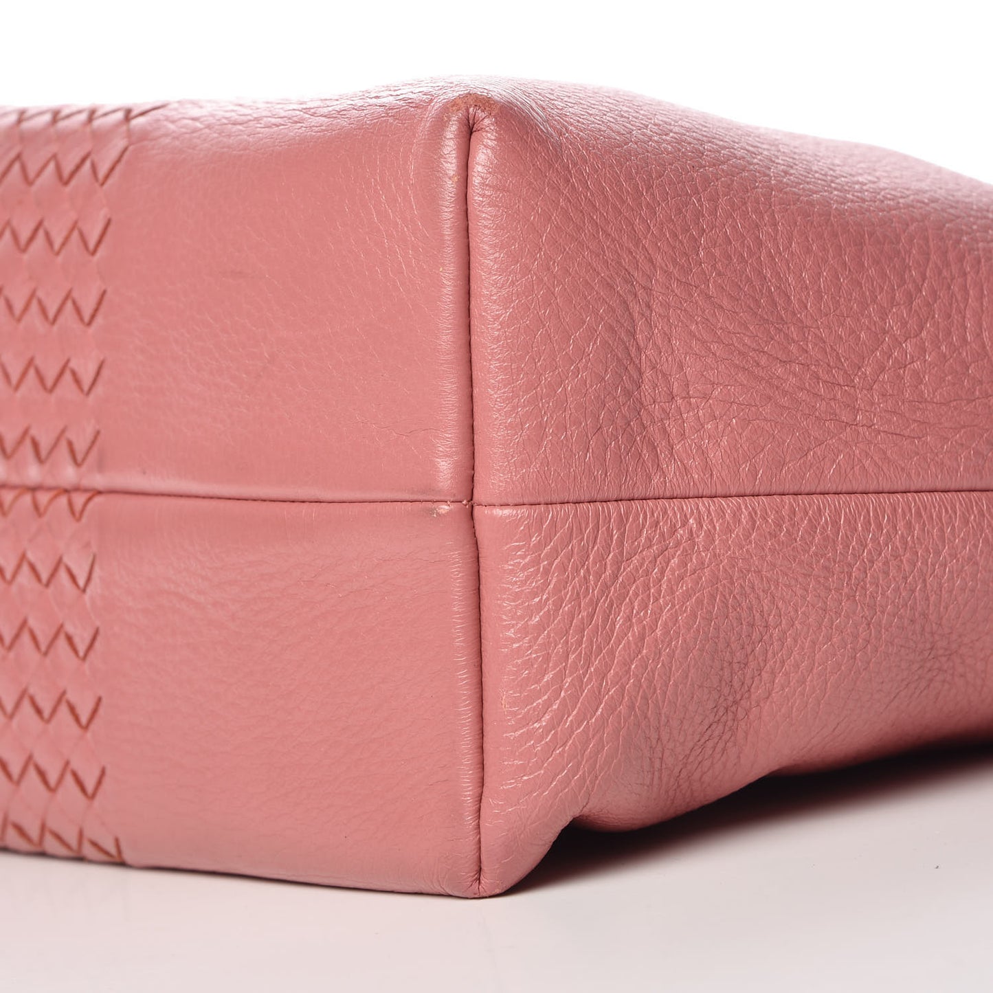 Cervo Deerskin Intrecciato Braided Hobo Rose Pink