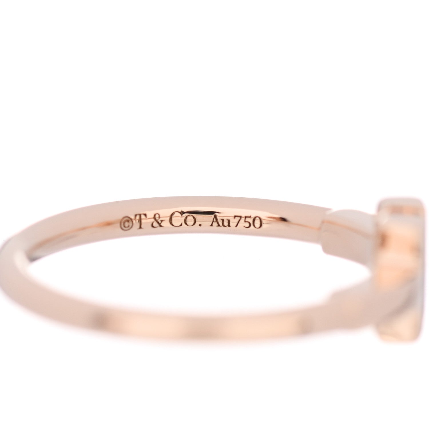 Tiffany 18K Rose Gold T Wire Ring 50 5.25 4 of 4