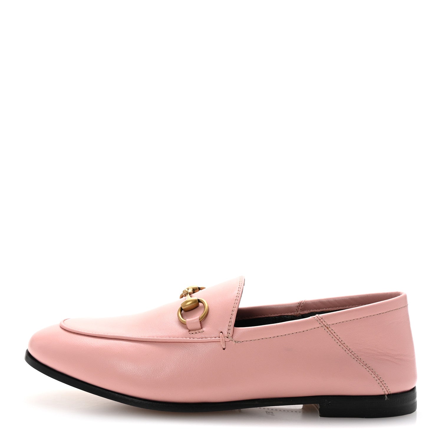 Gucci Lambskin Womens Brixton Horsebit Loafers 35.5 Perfect Pink 1 of 10