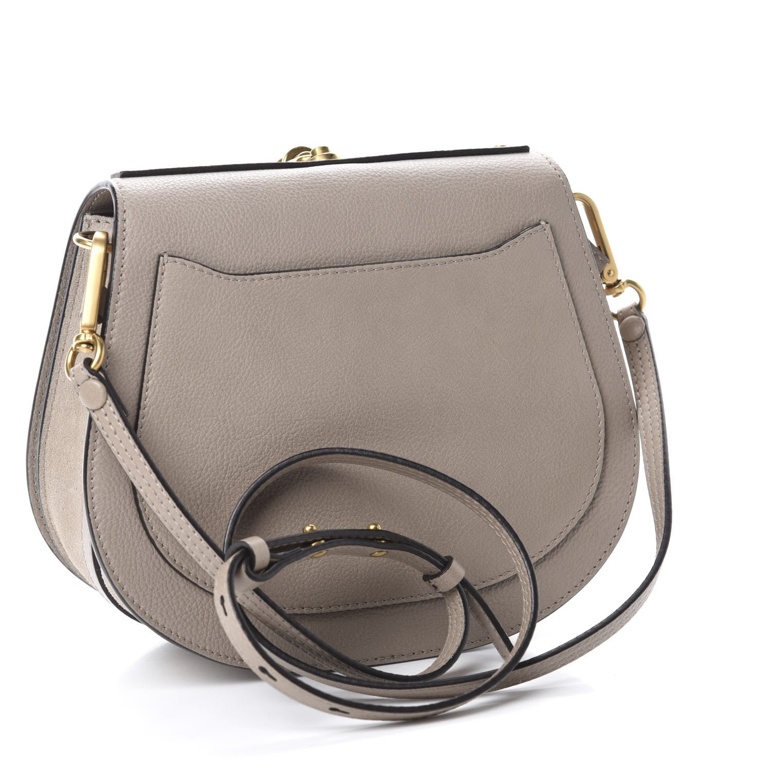 Chloe Calfskin Suede Medium Nile Bracelet Bag Motty Grey 3 of 9