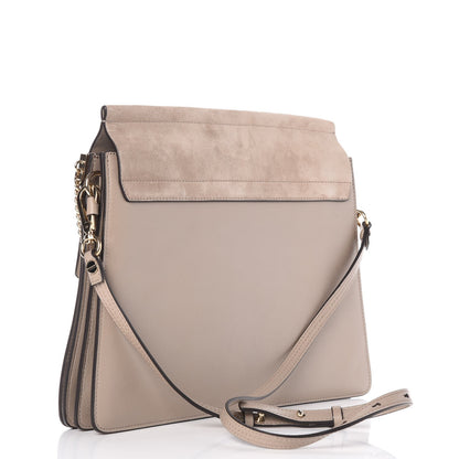 Chloe Calfskin Suede Medium Faye Shoulder Bag Motty Grey 3 of 7