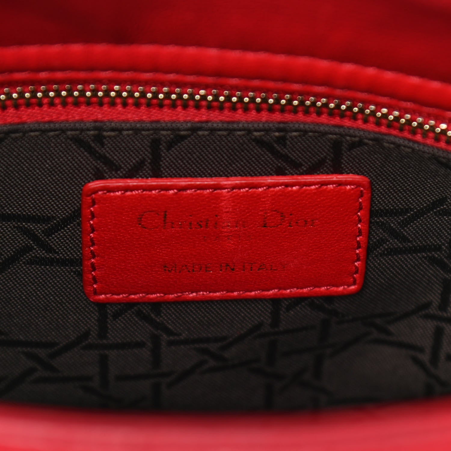 Christian Dior Lambskin Cannage Small Lucky Badges My Lady Dior Red 6 of 10