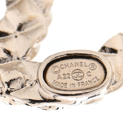 Chanel Crystal CC Earrings Gold 4 of 4