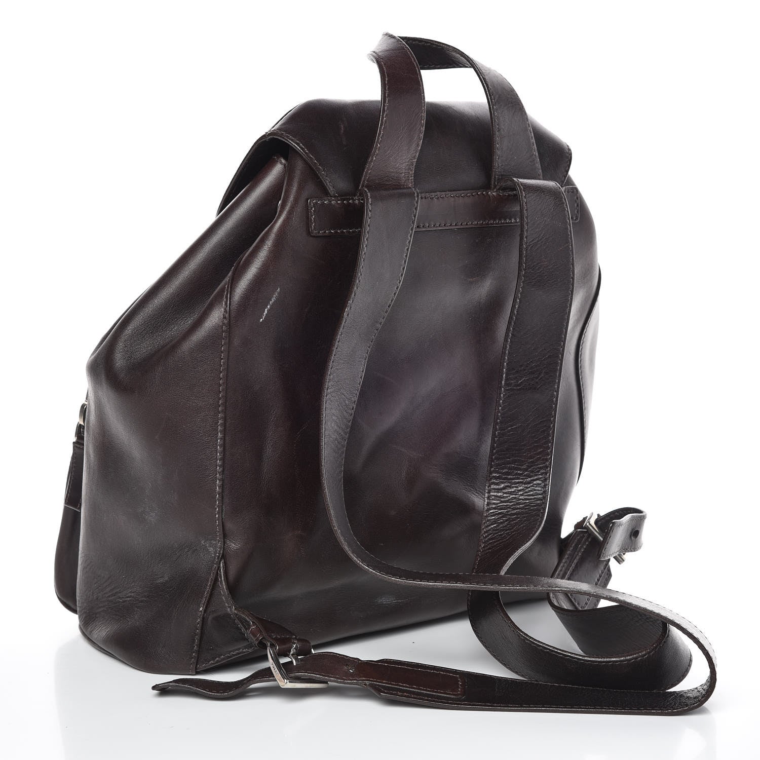 Prada Calfskin Backpack Brown 3 of 9