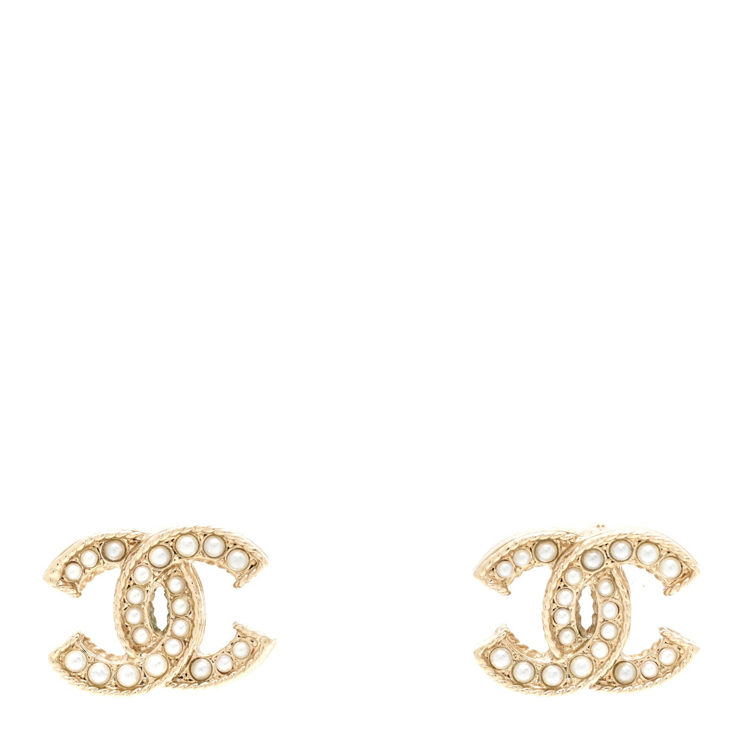 Chanel Pearl CC Earrings Gold 1 of 4